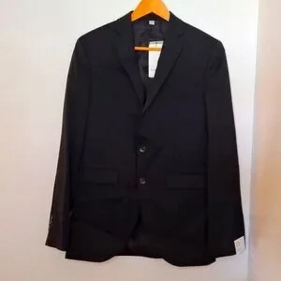 BRAND NEW! Men's Standard Fit 2 Button Suit Jacket - BLACK - Goodfellow & Co 34L - Picture 3 of 10